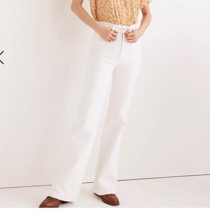 NEW NWT Madewell size 28 white trousers flare!